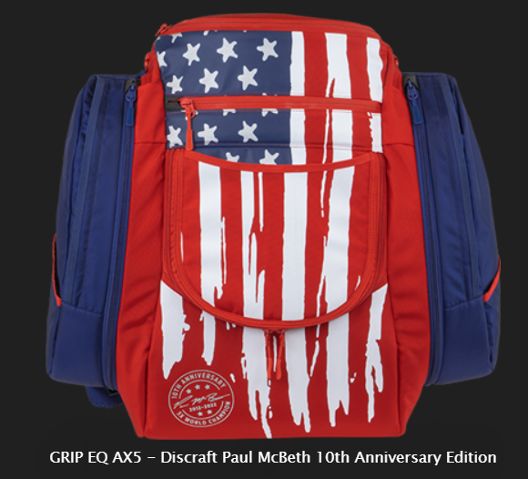 Frisbeegolf Bägi GRIP EQ AX5 DISCRAFT PAUL MCBETH 10TH ANNIVERSARY